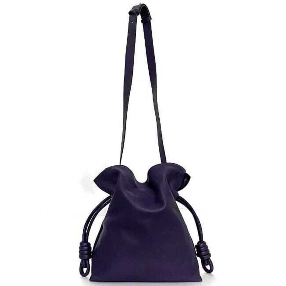 Loewe Flamenco Knot Shoulder Bag Purple Shoulder Cowhide Drawstring Tote - Picture 2 of 10